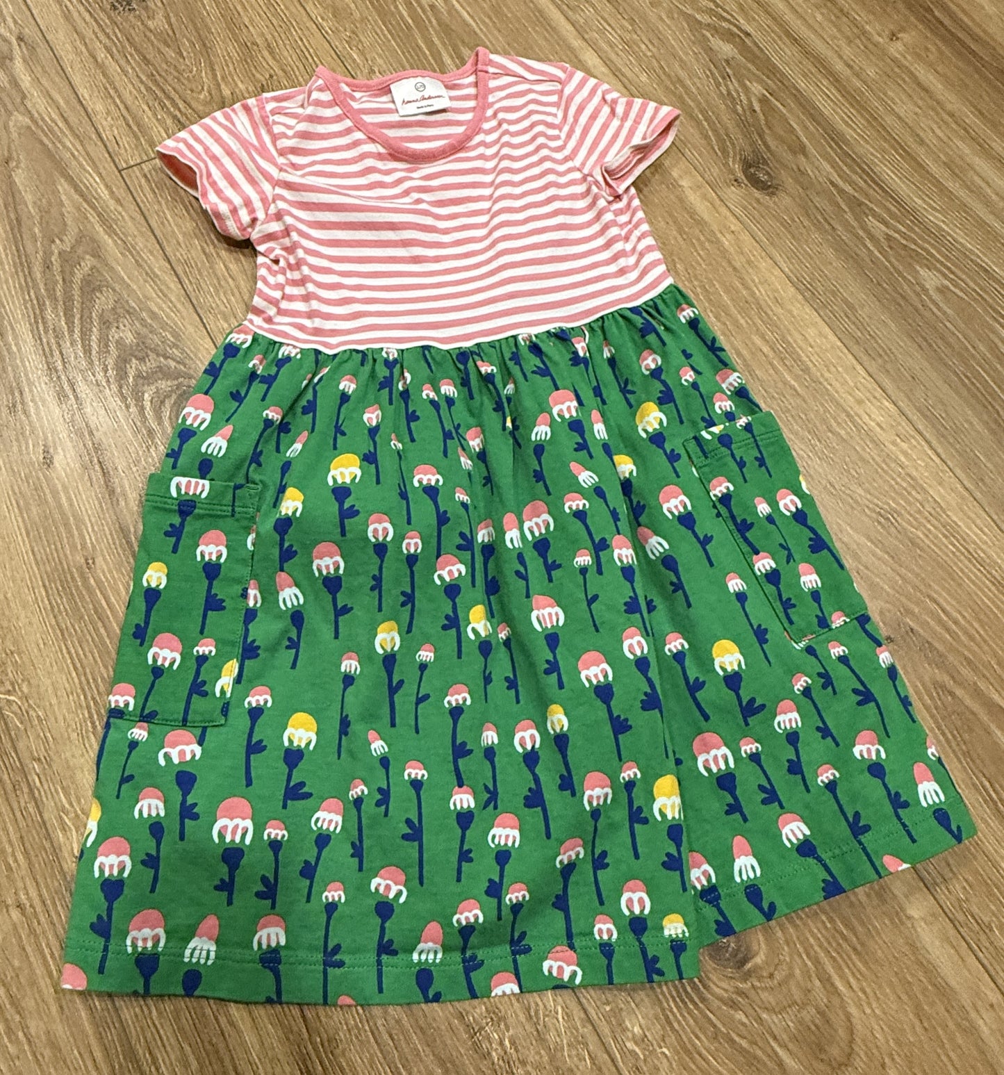 Seller #24 Girls Size 120/Size 6-7 Hanna Andersson Floral Striped Dress