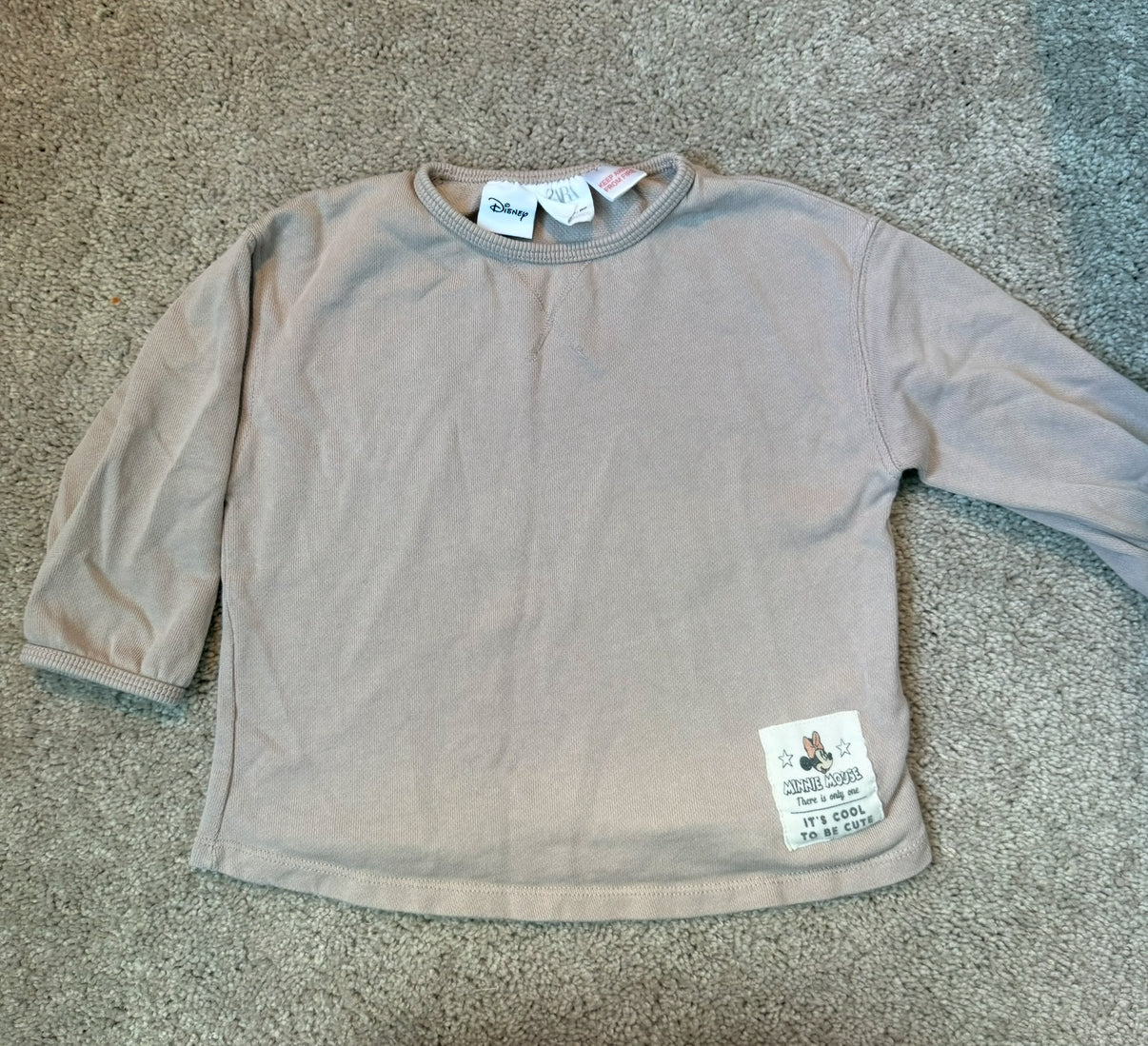 #139 Size 12-18M Zara Oversized Minnie Mouse Sweater