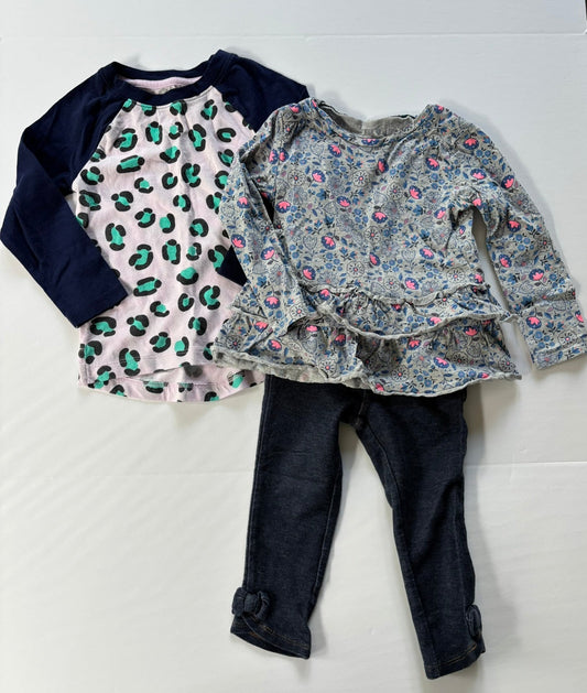 #101 *REDUCED*Carter's Long Sleeve Shirt Bow Jegging Bundle Girls Size 18-24 months