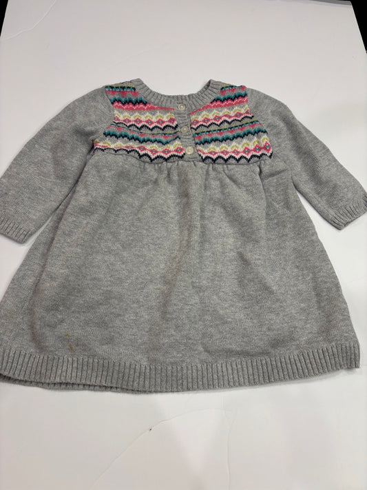 #86A girls 12 mo carters sweater dress