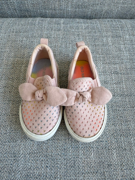 Seller #114 Old Navy pink Loafers with bow and hearts girls size 5