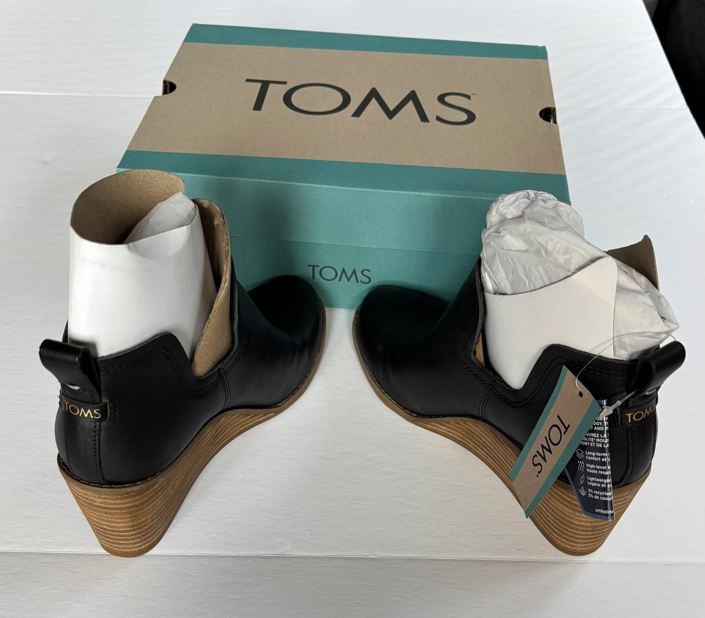 #101 NWT Toms Leather Kallie Ankle Boots Women Size 6
