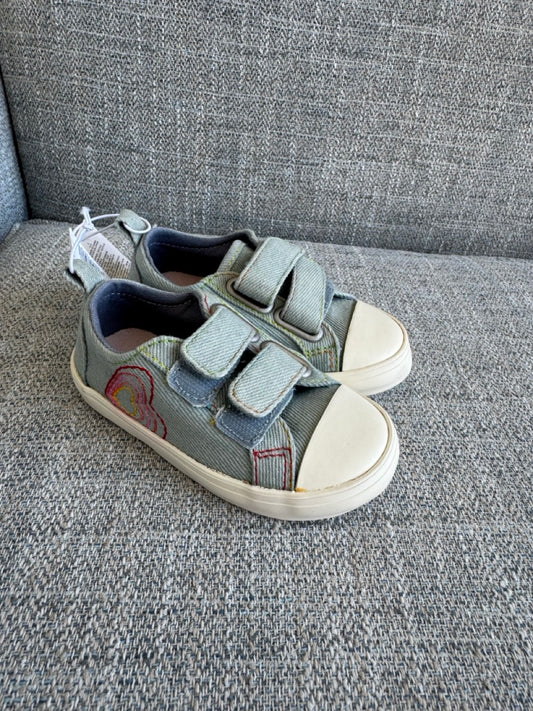 Seller #114 Old Navy Velcro Shoes denim with rainbow girls size 5