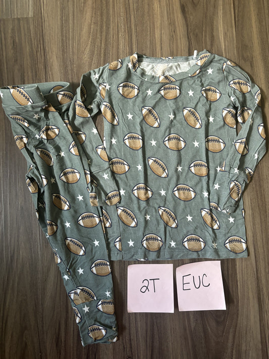 #138 - 2T EUC Bamboo (Bums & Roses) Football PJs