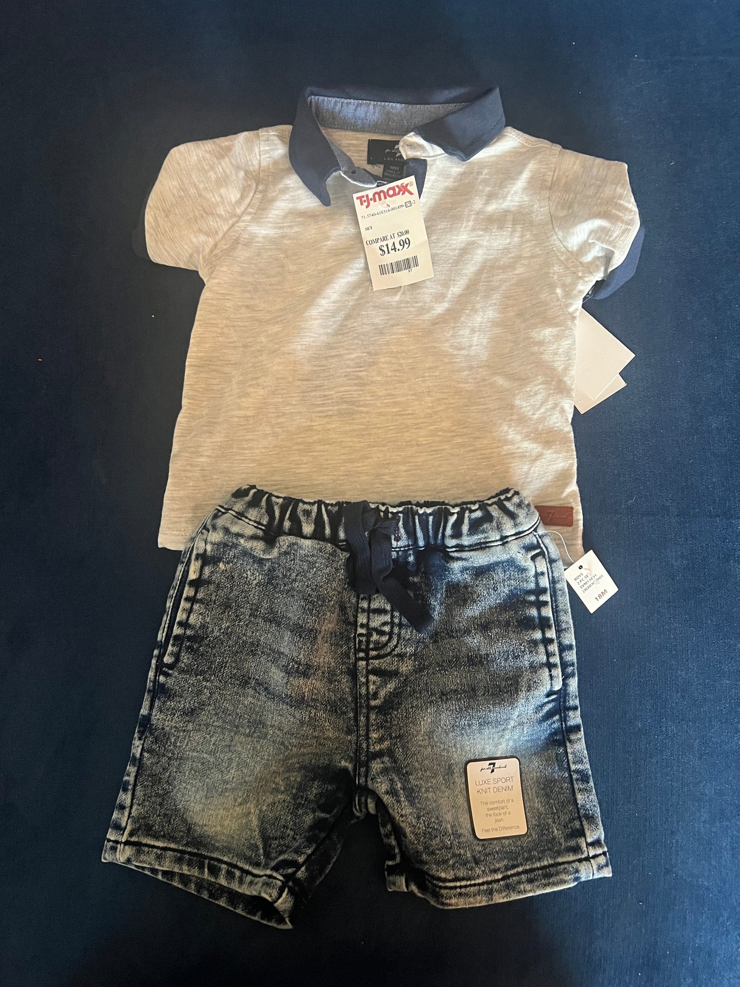 7 for all mankind outfit - 18 months