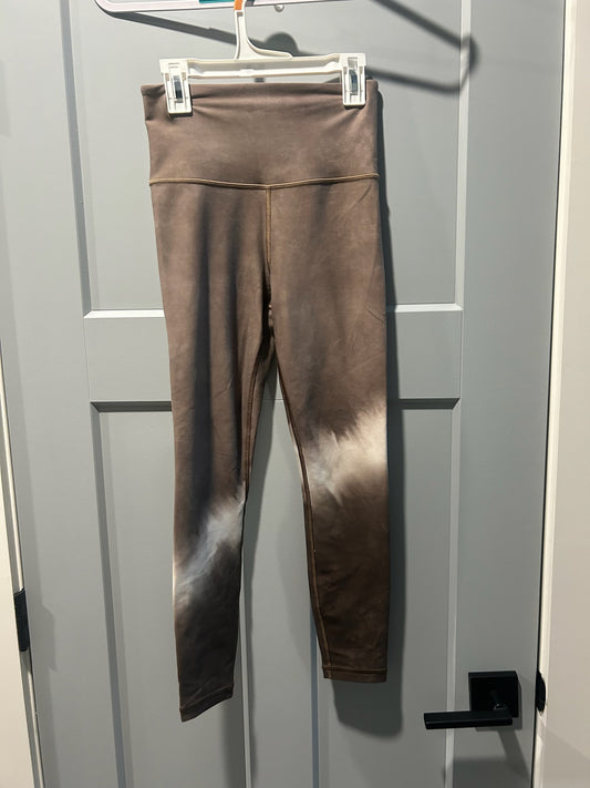 136 EUC olive green tie dye leggings XS gap