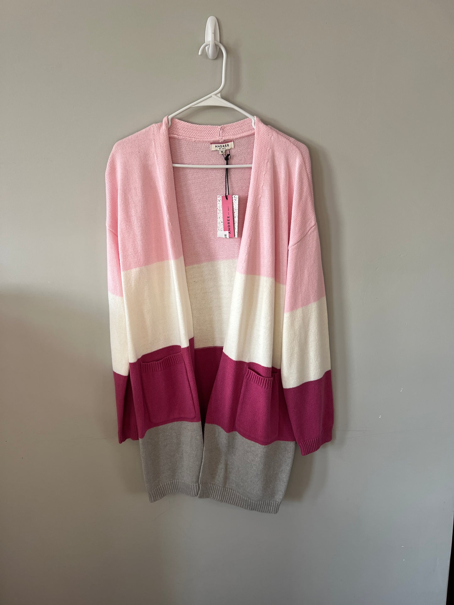 NWT Pink Colorblock Women's Sweater