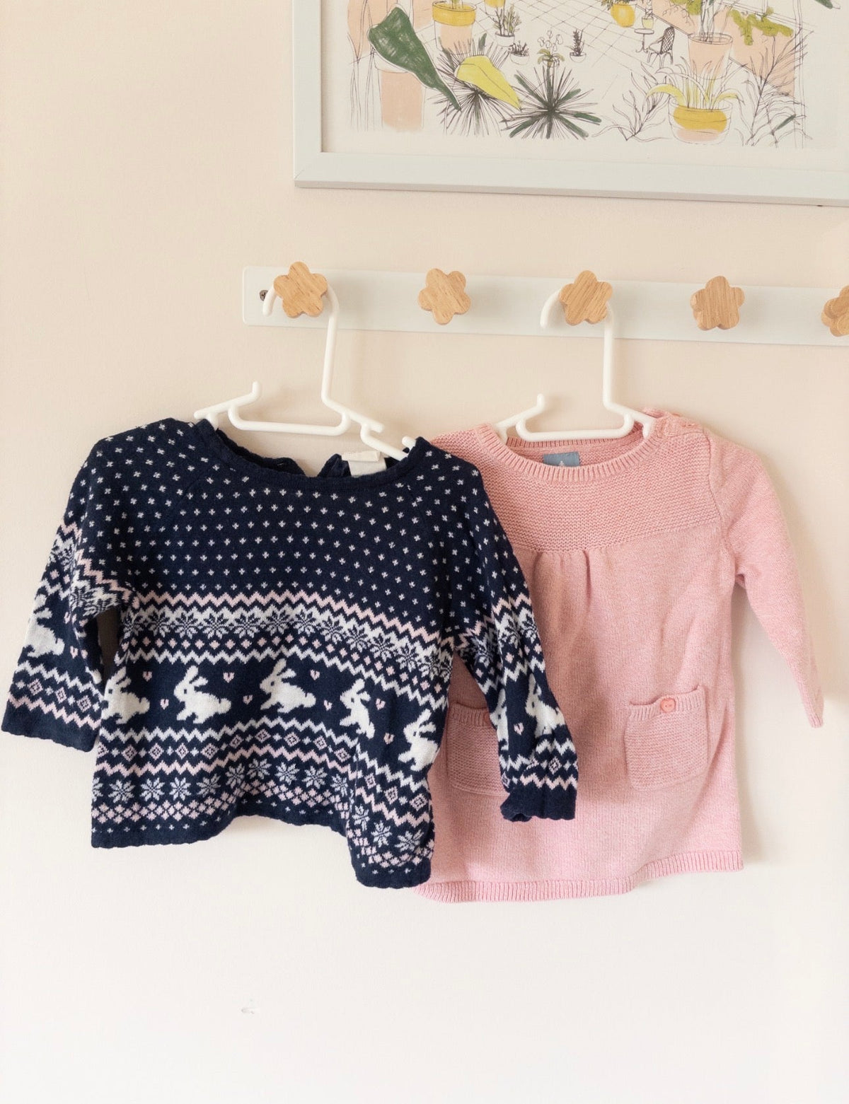 #36- Girls set of sweaters GUC (3-6mo)