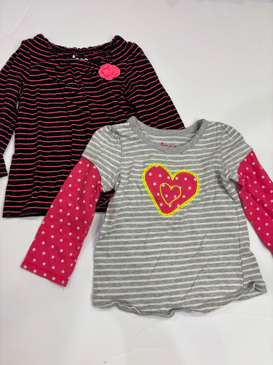 #86A girls 12 mo circo long sleeve shirts