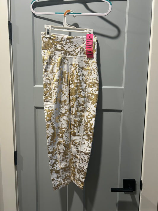136 NWT Lilly Pulitzer athletic pants gold and white XS