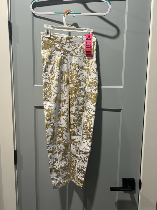 136 nwt gold and white lilly pulitzer leggings size sm