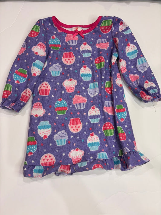 #86A girls 18mo pajama nightgown, cupcakes