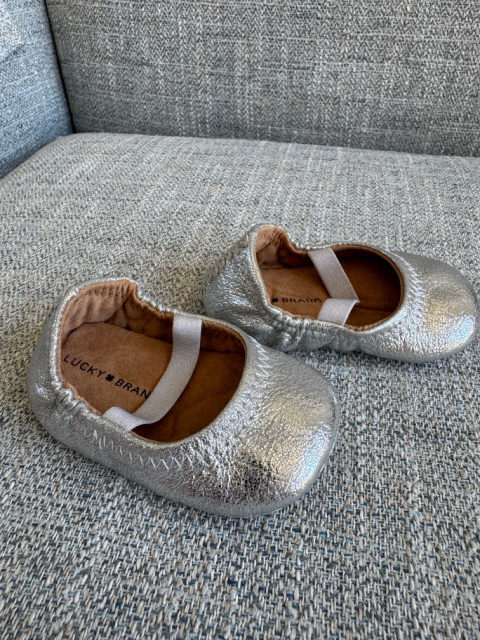 Seller #114 Lucky Brand silver ballet shoes girls size 2
