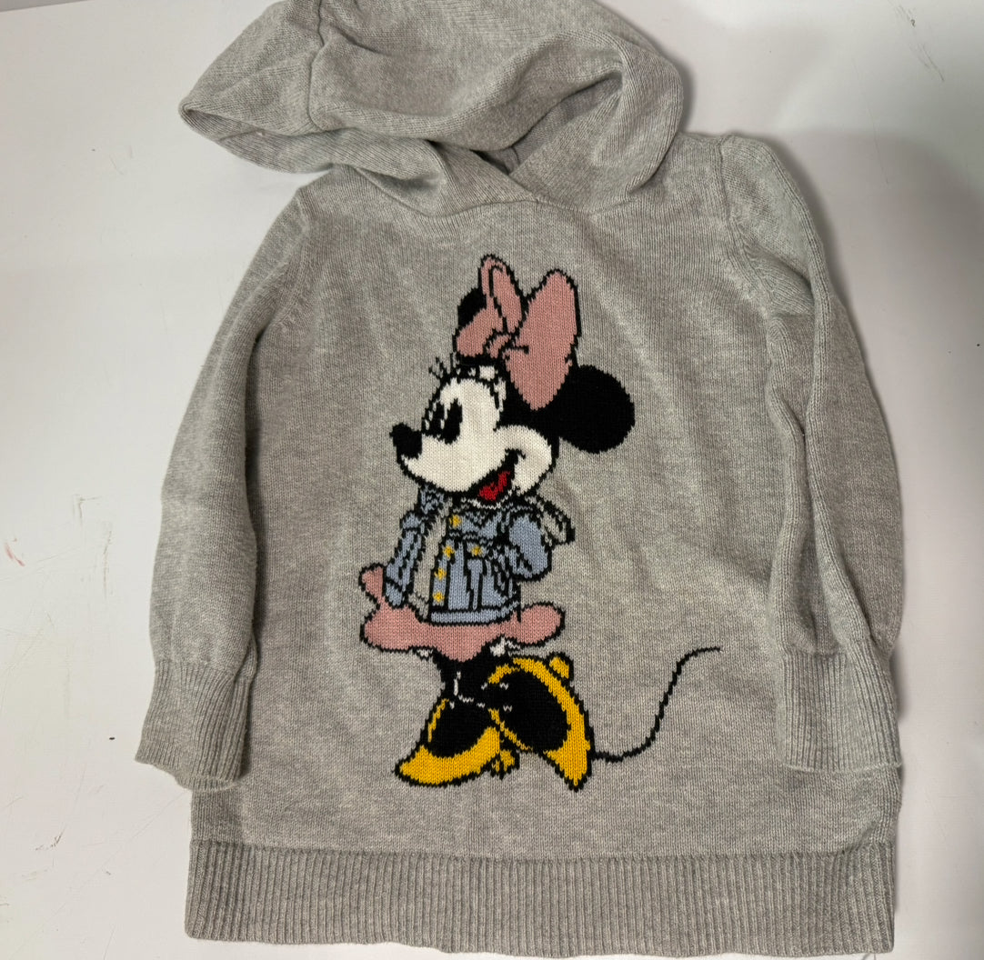 #155 Gap Minnie Mouse hooded sweater 2T