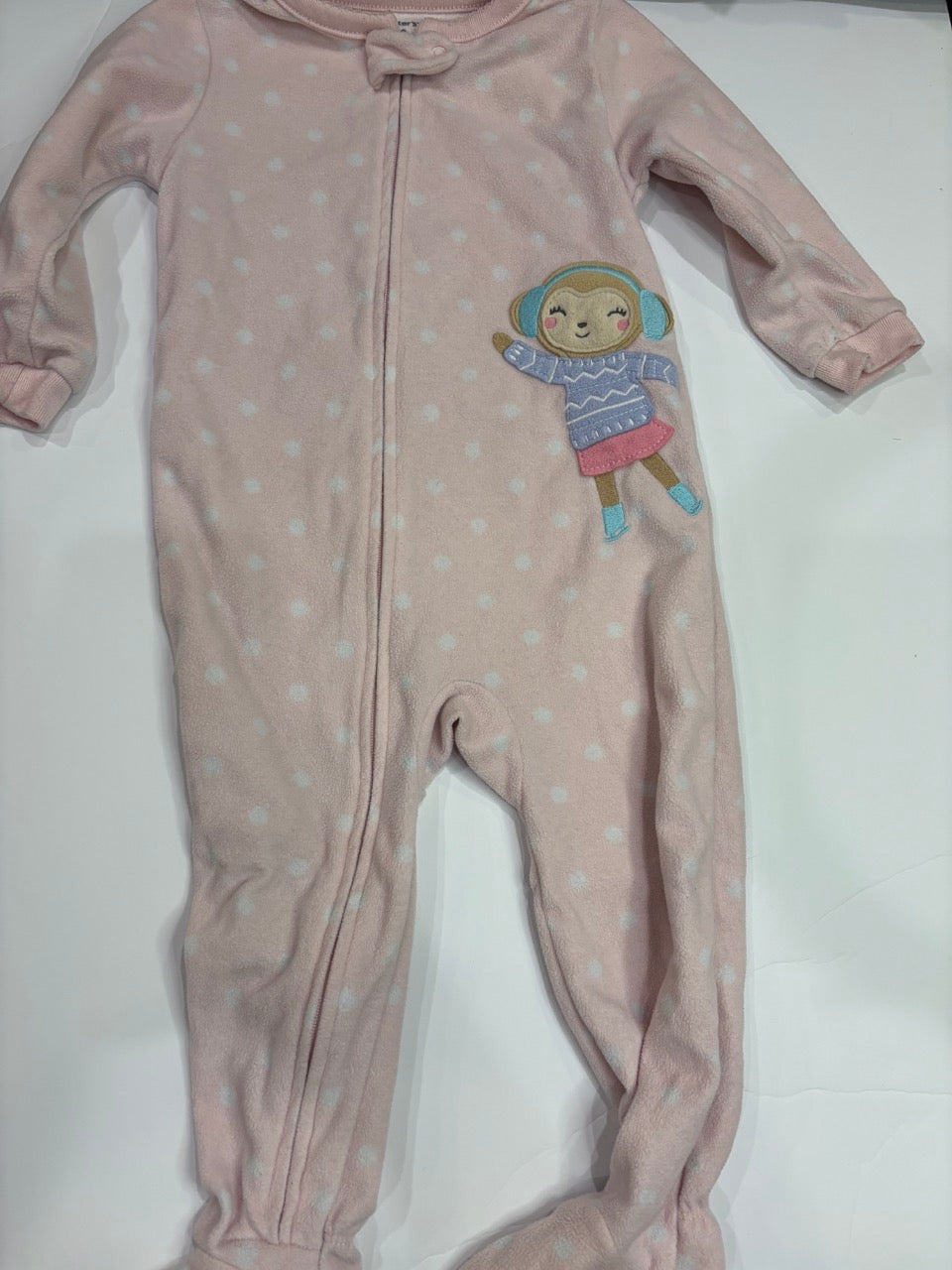 #86A 18mo girls carters fleece pajamas