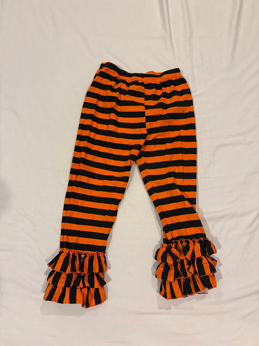 Seller #142 Girls XXXL (size 7/8) orange/black ruffle pants