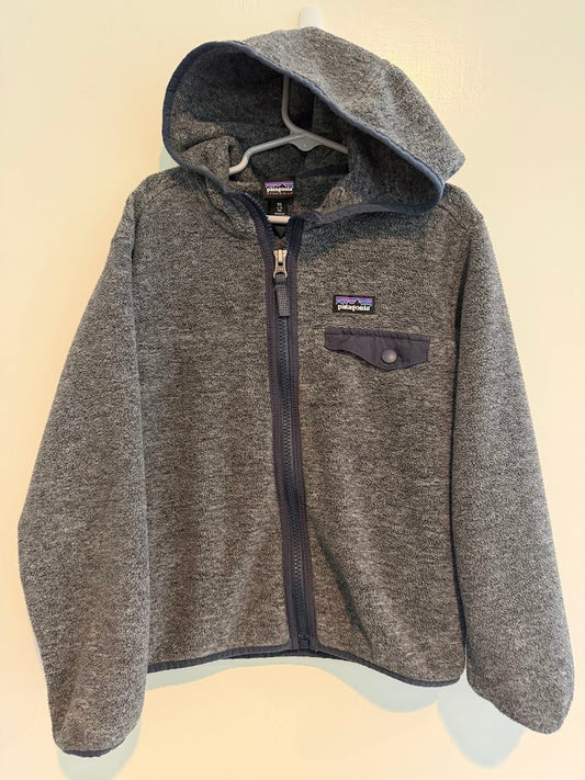#9 Patagonia Kids XS (5/6) Gray Zip Up Jacket with Hood_VGUC