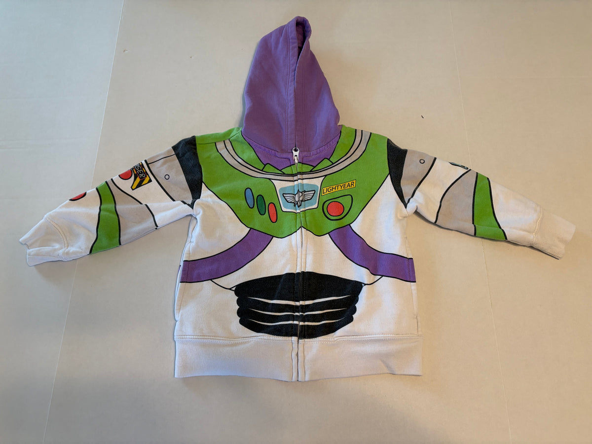 #25 Boys 4T Buzz Lightyear zip up hooded sweatshirt