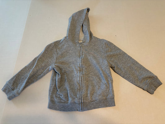 #25 Boys 4T Old Navy gray zip up hooded sweatshirt
