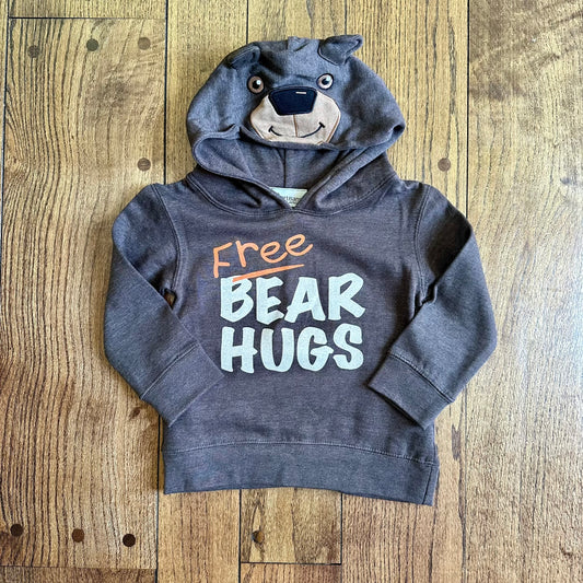 #95 NWOT Boys "Free Bear Hugs" Hoodie, size 3T