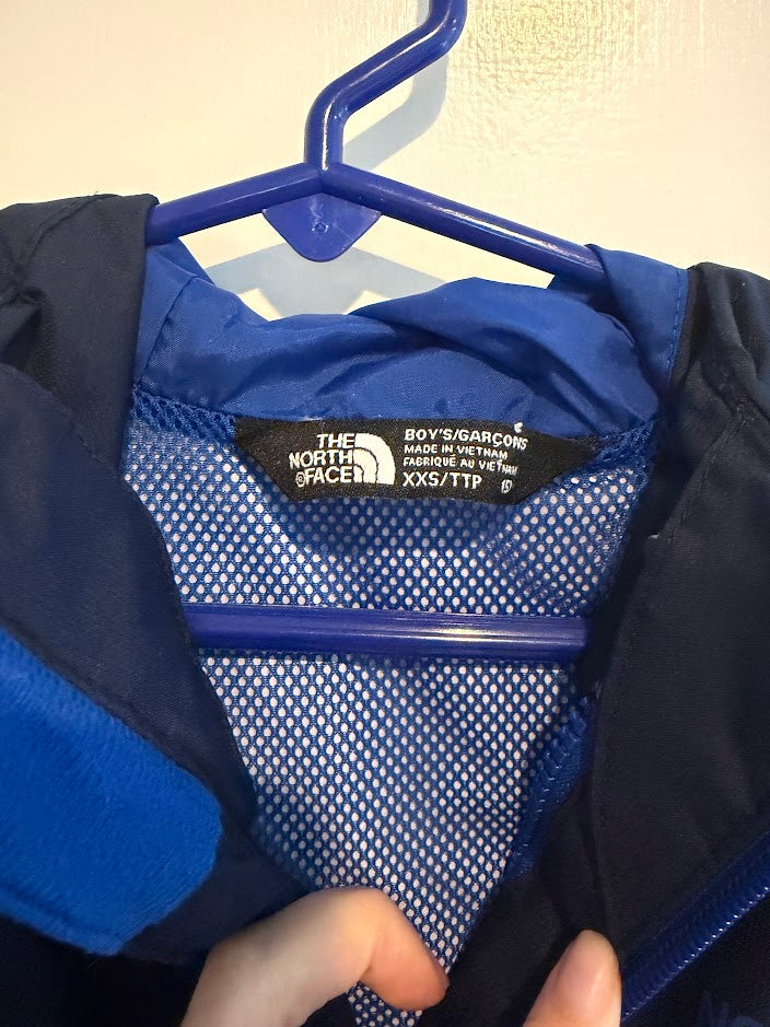 #9 North Face Kids XXS (5) Navy Blue Rain Jacket, EUC
