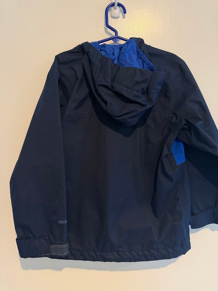 #9 North Face Kids XXS (5) Navy Blue Rain Jacket, EUC
