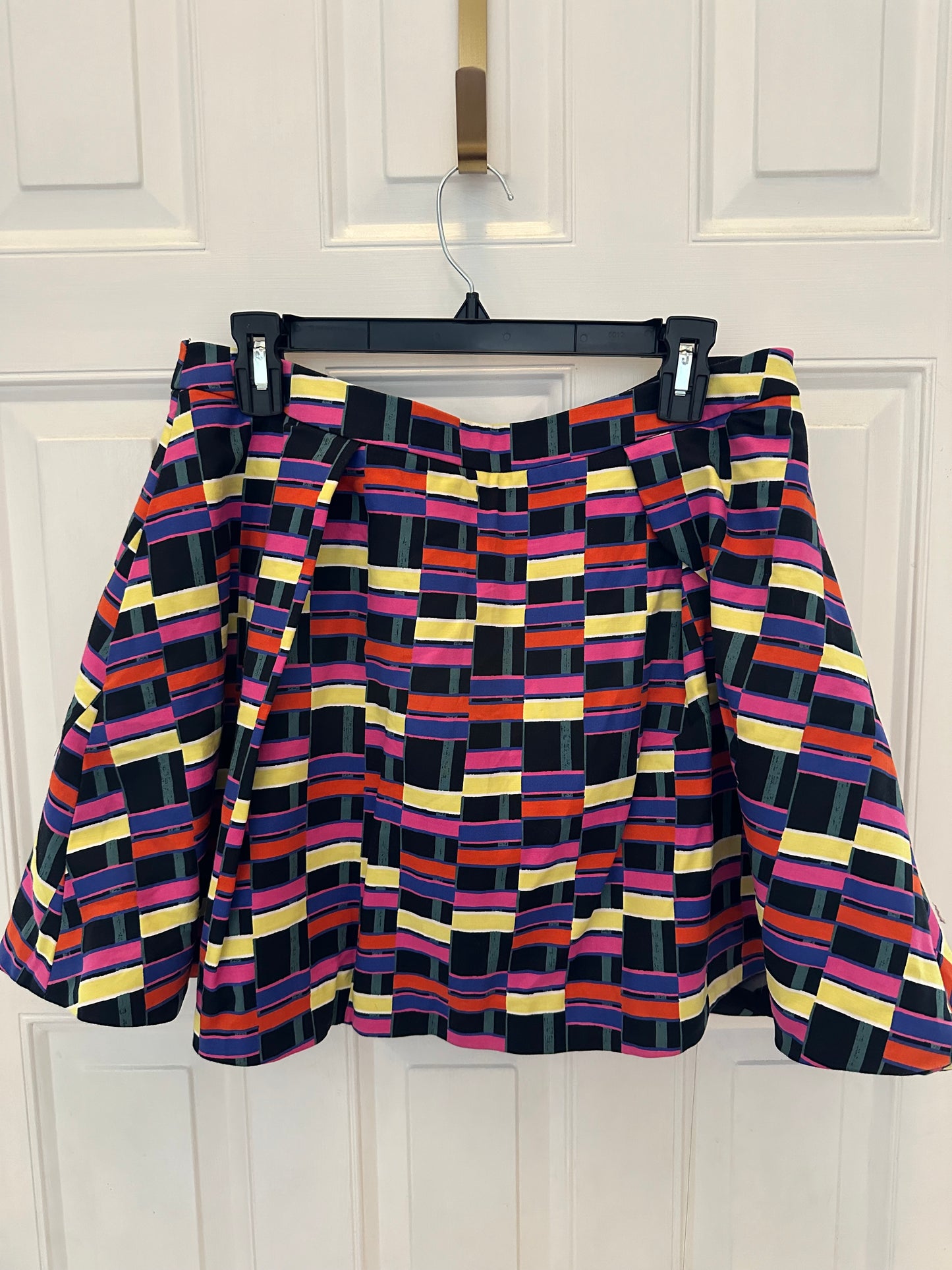 Kate Spade Women’s Skirt Sz 12 Black Yellow Pink