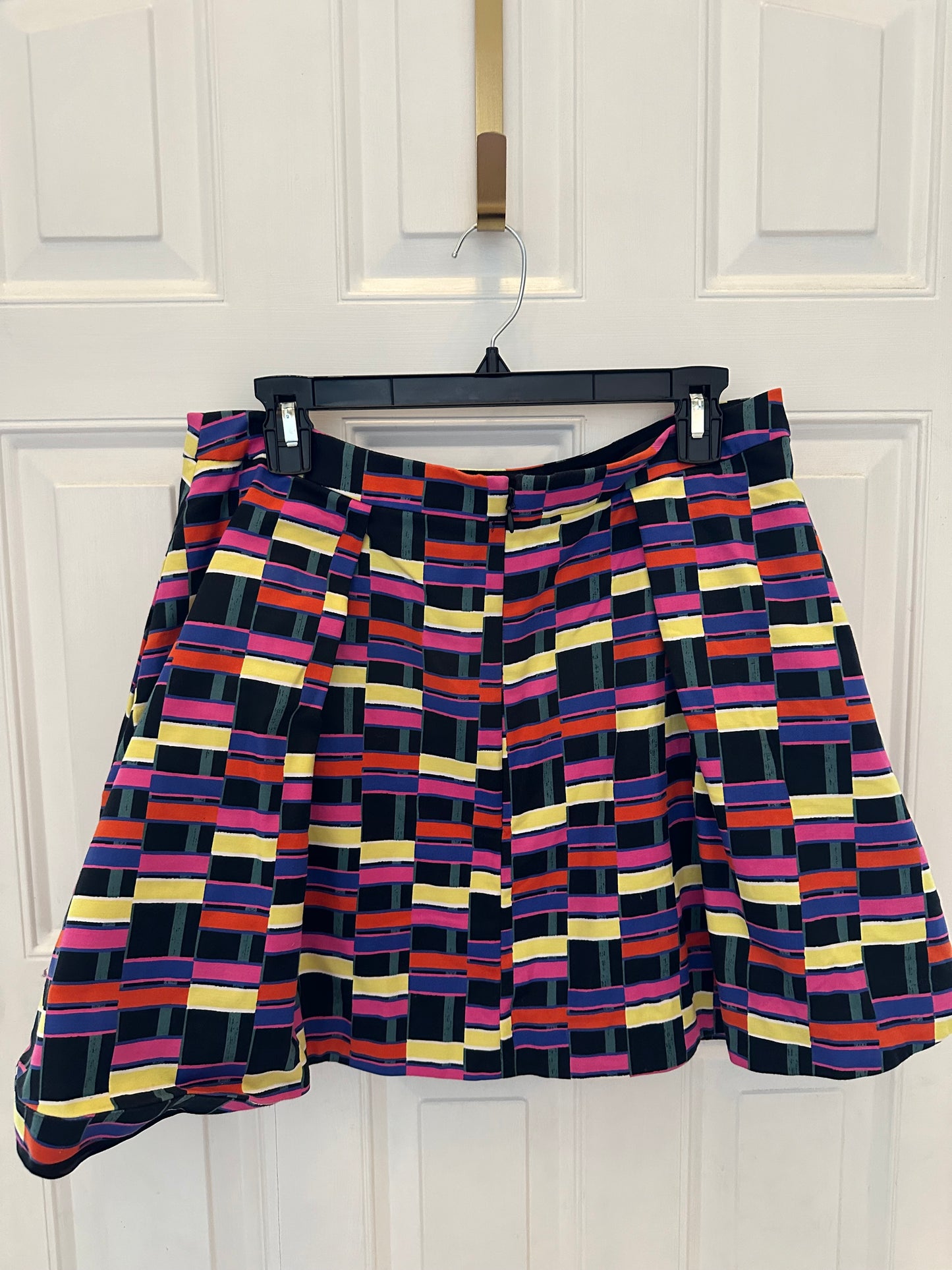 Kate Spade Women’s Skirt Sz 12 Black Yellow Pink