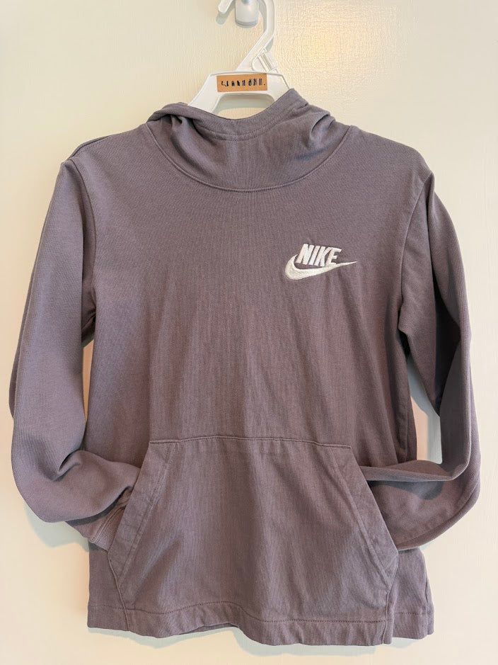 #9 Boys Nike Small Gray Long Sleeve Hoody Shirt