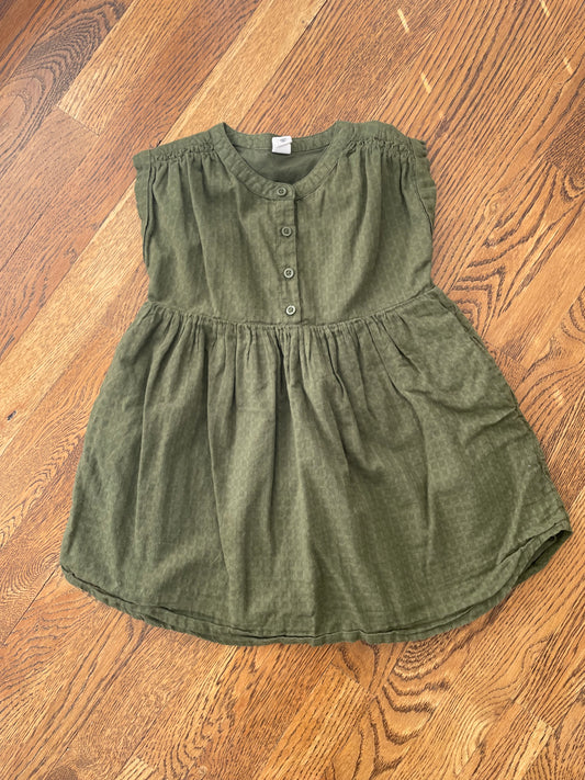 Girls 4T Baby Gap Army Green Sleeveless Dress