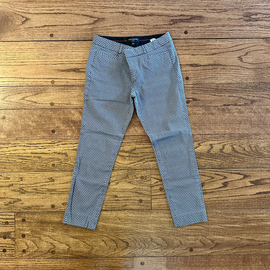 Women's Banana Republic Cropped Pants, Sloan Fit, Navy and Gray Pattern - size 4
