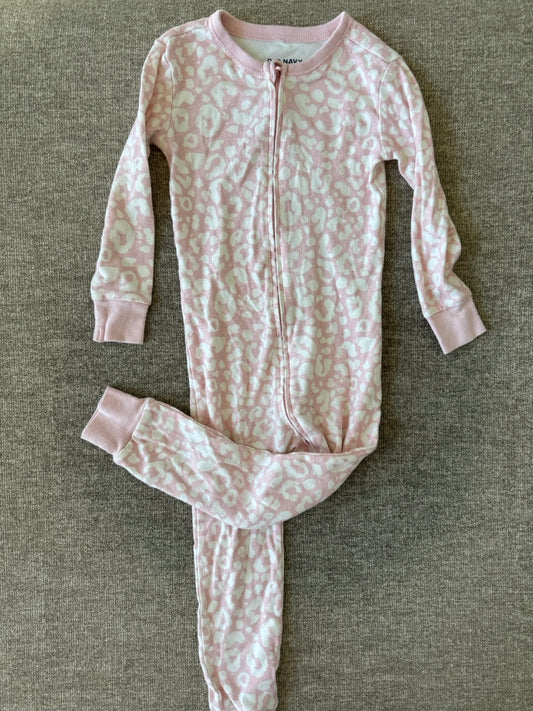 Seller #114 Old Navy pink animal print footless sleeper girls size 3T