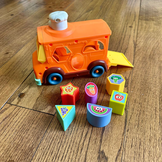#95 EUC Sesame Street Cookie Monster’s Foodie Truck Shape Sorter and Vehicle REDUCED