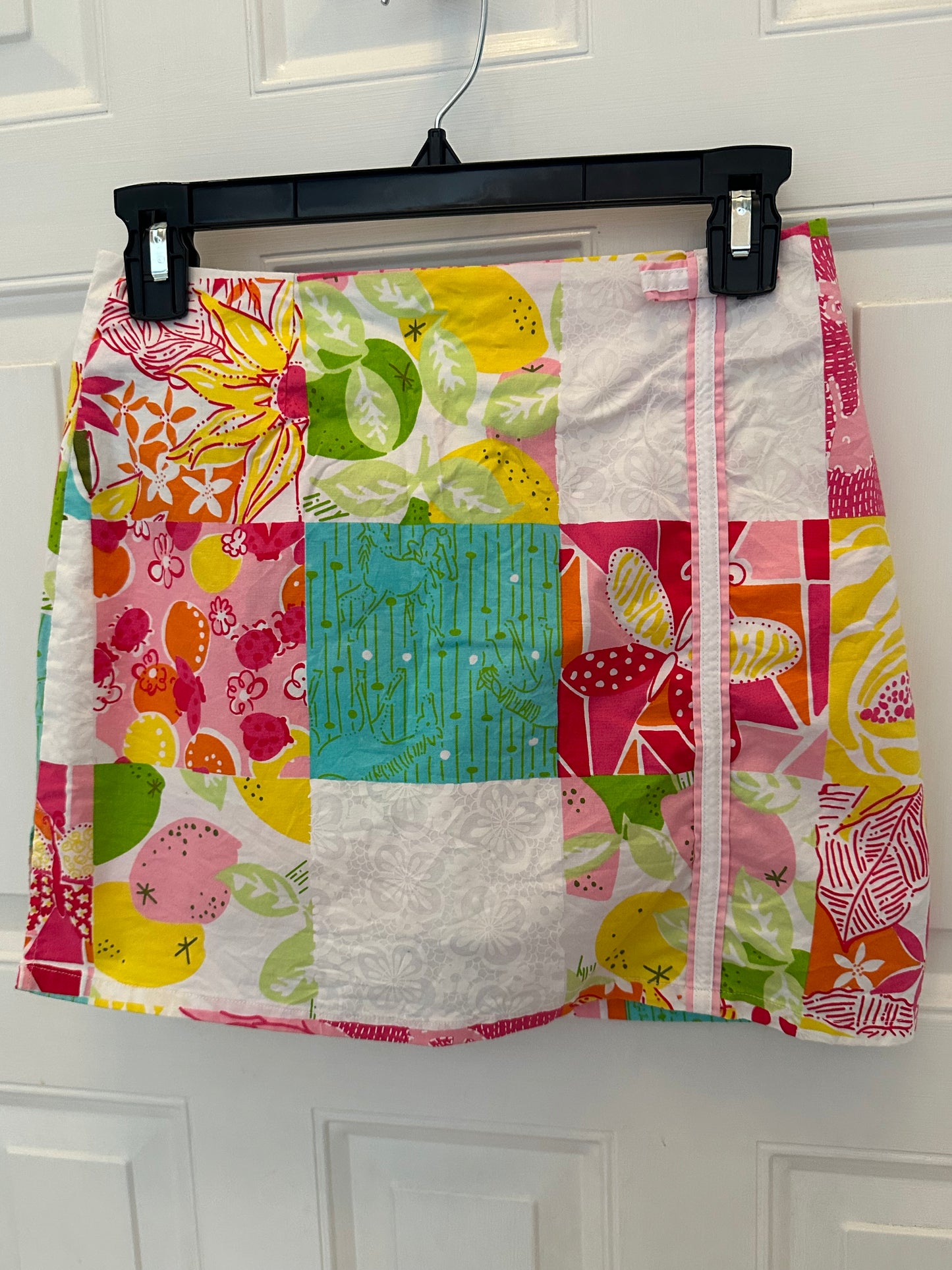 Lilly Pulitzer Women’s Sz 2 Skirt Patchwork Yellow Pink
