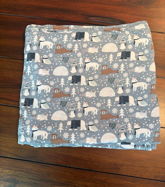 #51 REDUCED Emerson and Friends Bamboo Cloud Blanket Arctic Animals