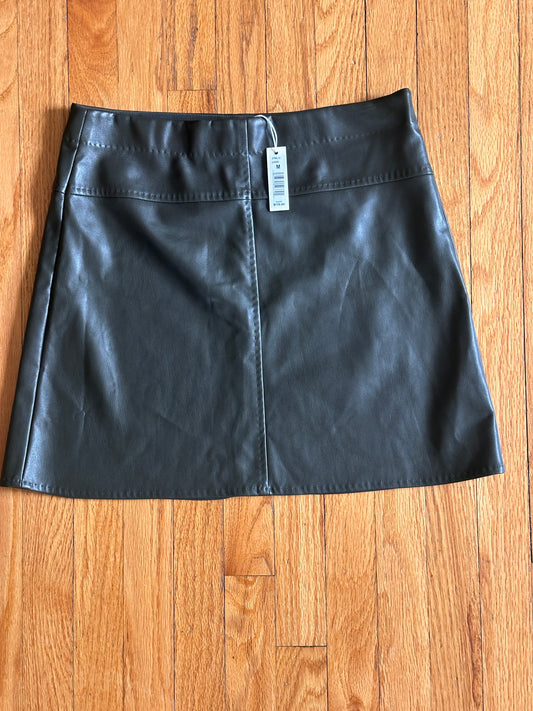 #163 NWT Max Studio Olive Green Faux Leather Miniskirt - Women's M