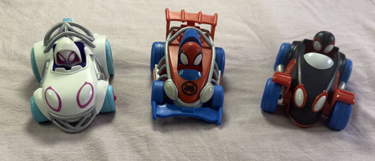 #103 Spidey and Friends Pull Back Vehcicles set of 3