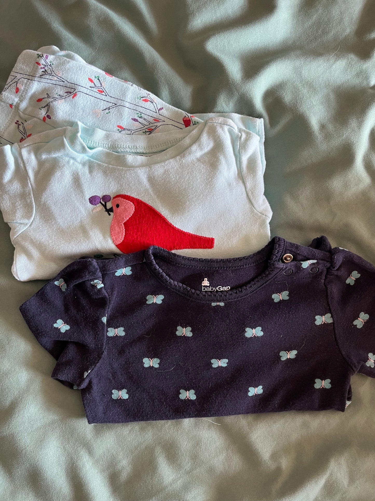 Seller 73A: EUC 12-18M Baby Gap Bundle - PJ's & Long-Sleeve Onesie - Multi-Color