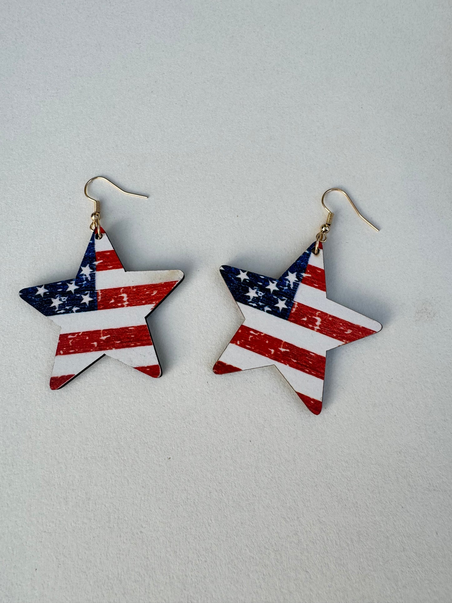 BRAND NEW American Flag Star Earrings