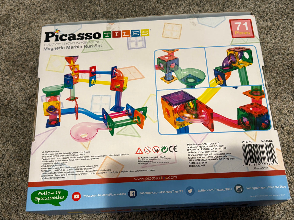 #25 Brand new Picasso Tiles magnetic marble run
