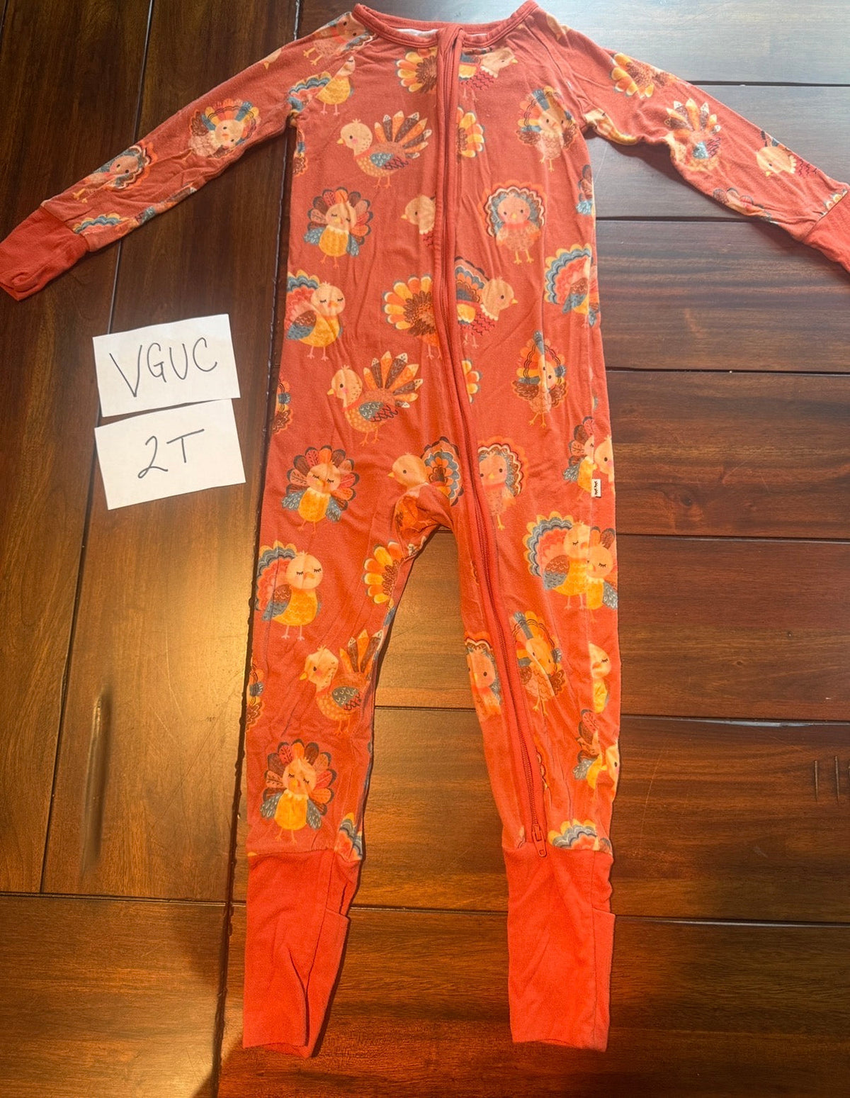 #51 Little Sleepies Grateful Gobbles 2T Zippy