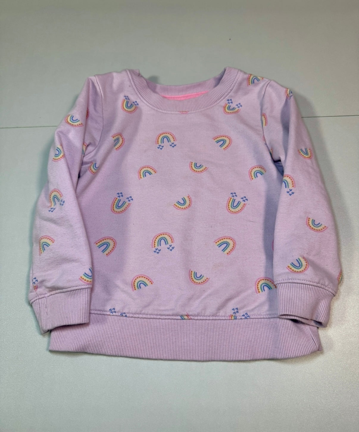 #155 Cat and Jack girls rainbow sweatshirt 3T