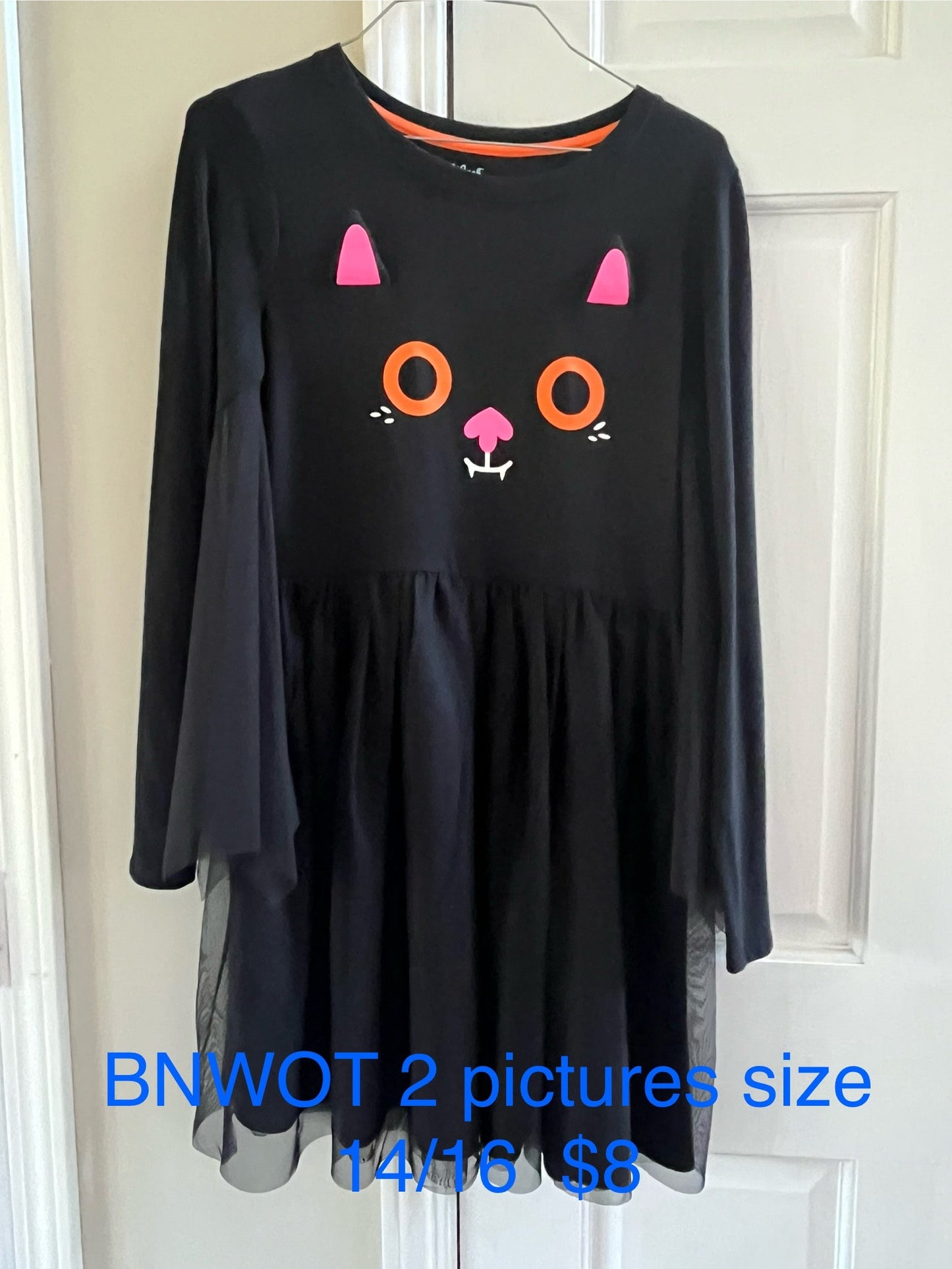 137 Bat dress girls size 14-16 BNWOT