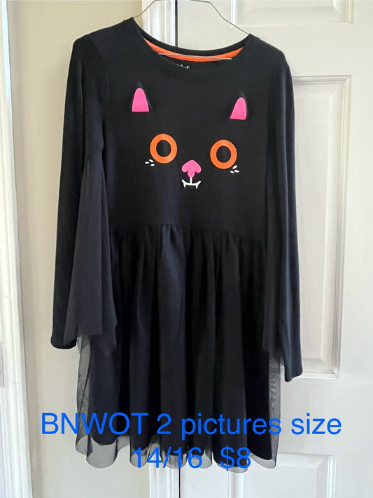 137 Bat dress girls size 14-16 BNWOT