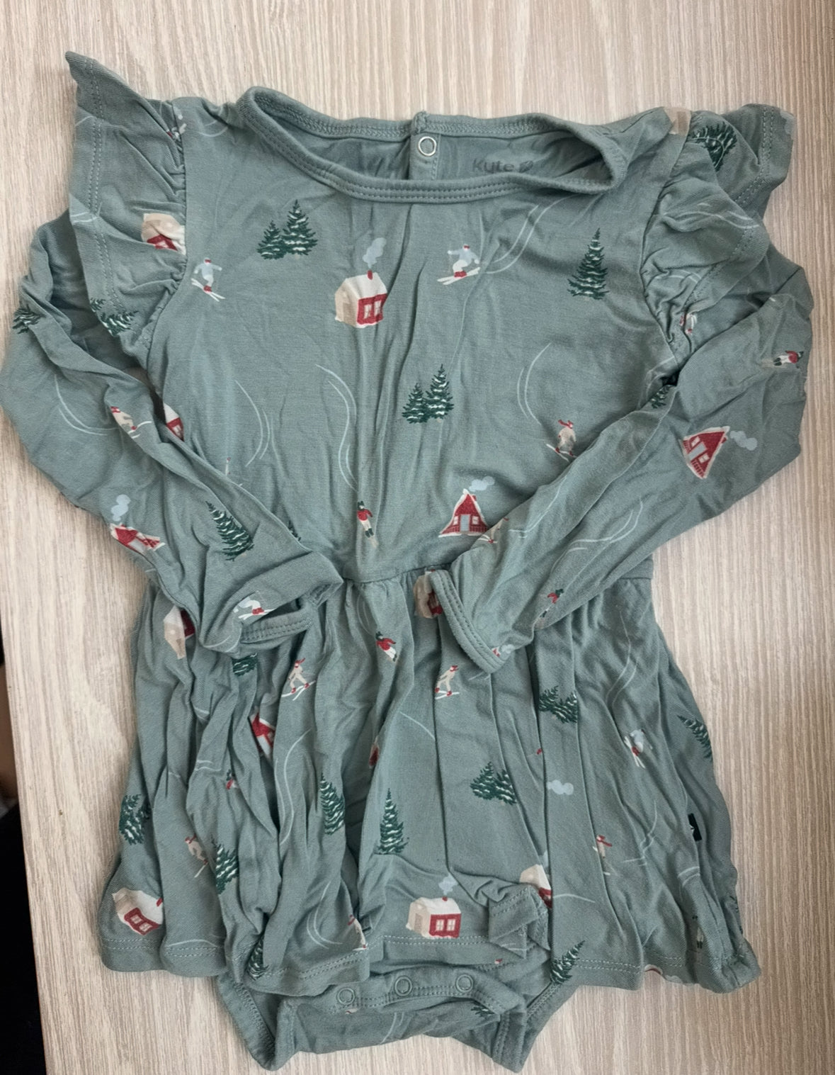 #207 Kyte Baby twirl romper dress - Tag 3T but runs small IMO