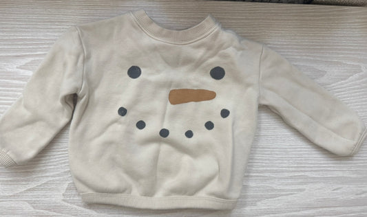 #207 Little Co Snowman sweatshirt size 18 Month