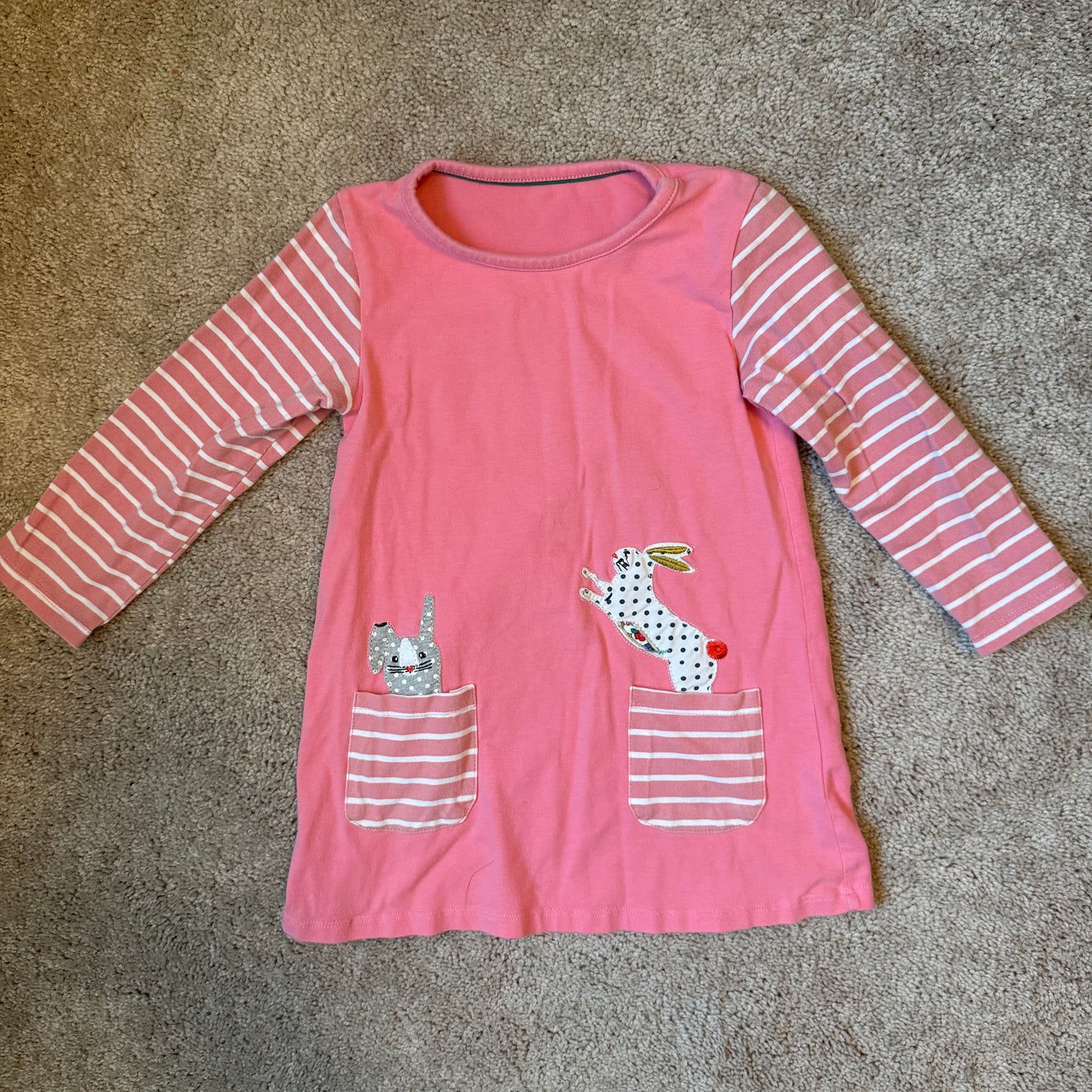 #139 Size3T FauxBoden Bunny Dress