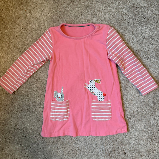 #139 Size3T FauxBoden Bunny Dress