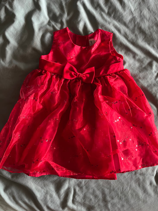 Seller 73A: VGUC Girls Red Dress 18M - Perfect for holidays!