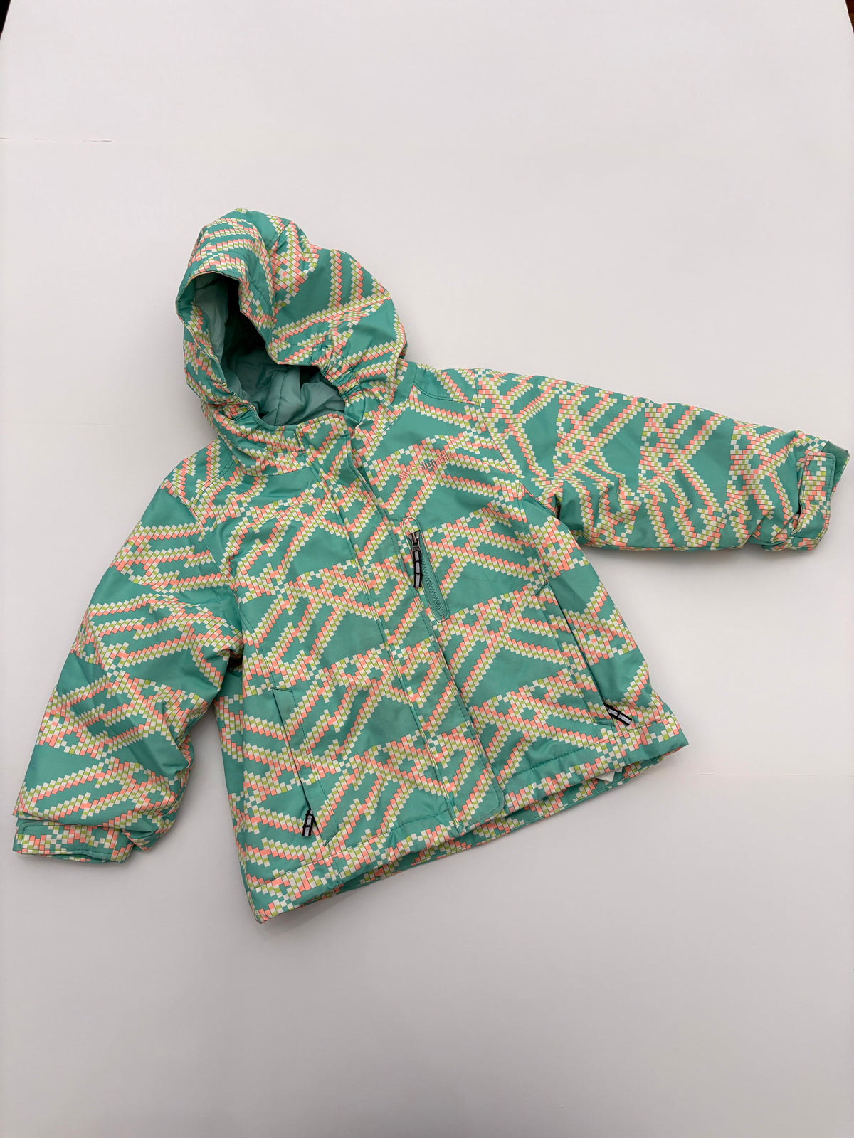 #121 girls 3T Columbia with omniheat winter coat, EUC